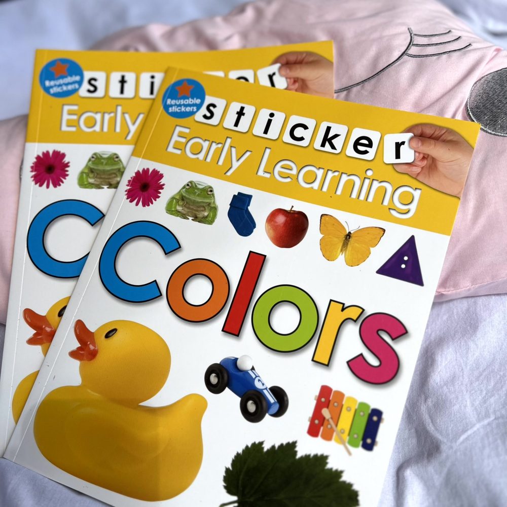 Colors Sticker Book with re-usable stickers for toddlers