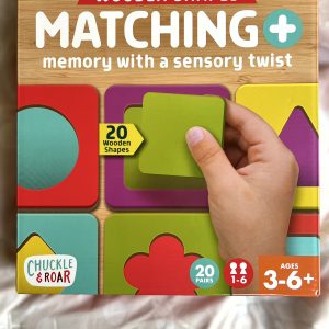 Matching Memory Game Wooden Shapes for ages 3 to 6 years